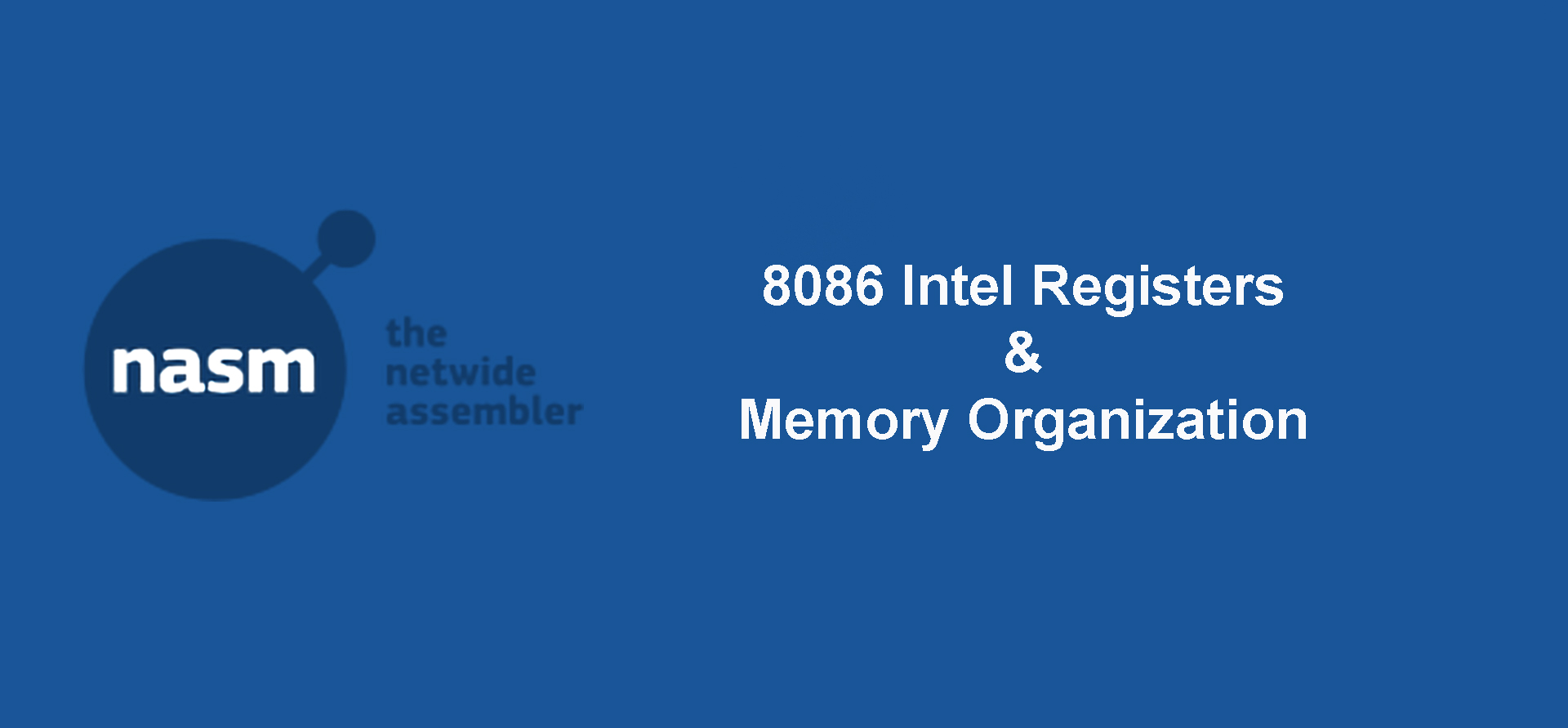 8086 Intel Registers and Memory Organization