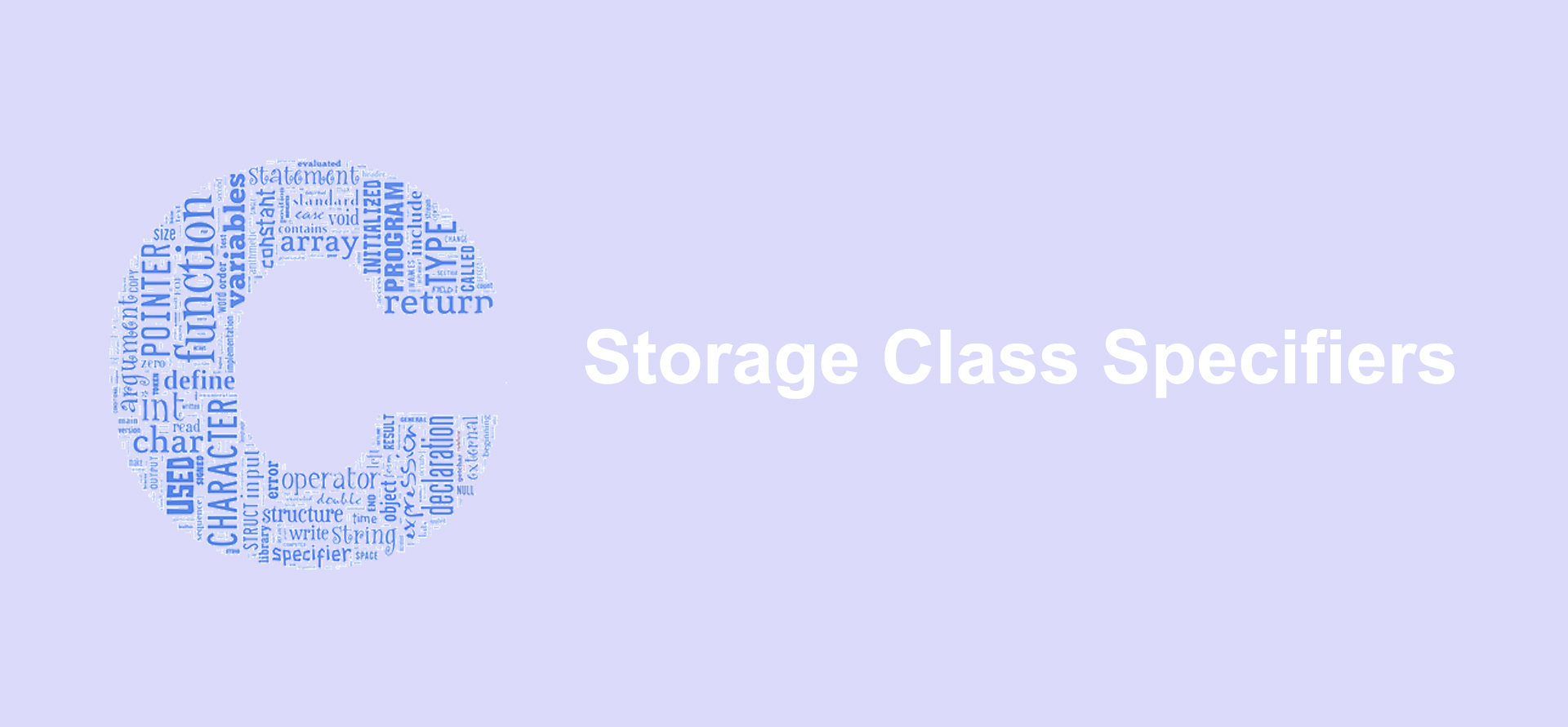 Storage Class Specifiers in C Programming
